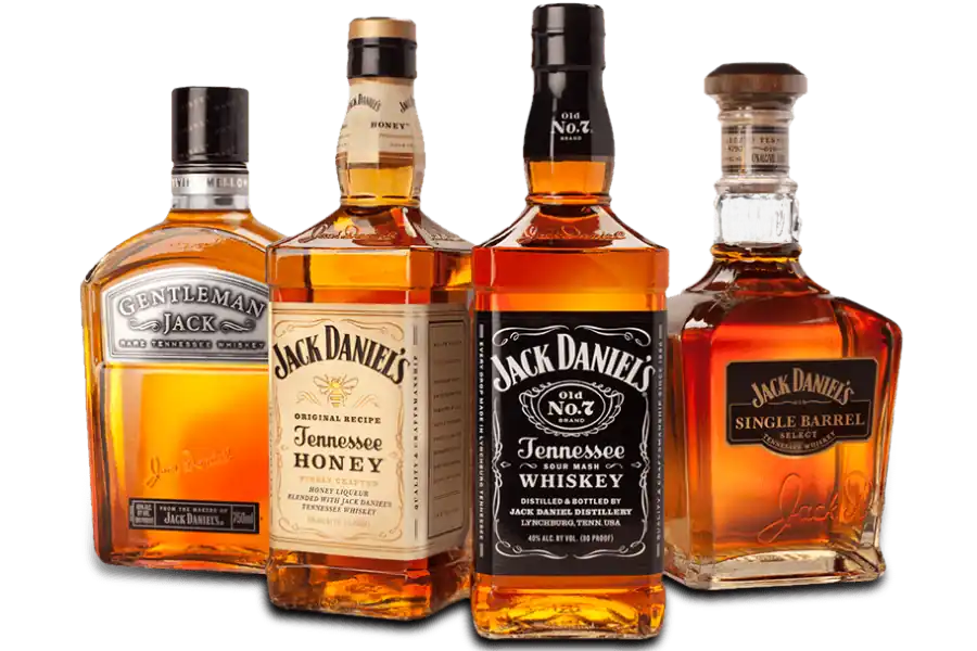 Jack Daniels brands of whiskeys